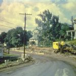 Looking north on North Main Street. High School is in the background. Grenier's has not been moved yet. 29