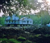 Grenier’s house being moved. It currently sits behind the pines next to the Duanesburg H.S M-11