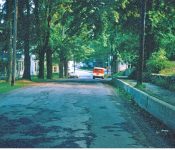 Looking South, standing in front of the current O'Connor house, we see Meyers, Shafer’s and White VanBuren Funeral Home M-14
