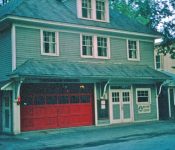 The Fire House as it looked in 1963. Notice there is only one bay door. M-23