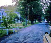 Looking North towards the corner of East and West Shore Rds M-30
