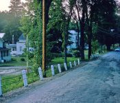 Further north on 395 you can see the front of the Risley property. Notice it is almost level with the road. Today it sits down far off the road on the west side of 395. M-32