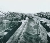 Coal Storage facility in Delanson. What is now Railroad Ave. Delanson had one of the largest coal storage facilities in the country. Courtesy of the Duanesburg Historical Society. Coal Storage