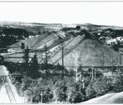 Coal storage facility in Delanson along Railroad Ave. Courtesy of the Duanesburg Historical Society,