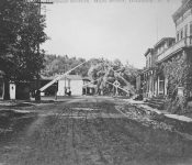 Corner of Thousand Acre Rd. and Main street looking south. Central House is on the right Main street