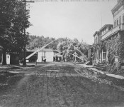 Corner of Thousand Acre Rd. and Main street looking south. Central House is on the right Main street
