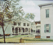 Located at the corner of Thousand Acre Road and Main Street. The old Post office was on the right side of the building while Fred Alexander did business in his store on the left. There was a hall upstairs for public gatherings. The building was destroyed by fire on Nov 16, 2016