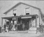 The Drug store was operated by Elmer J. Fake. Drug Store 1912