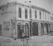 Currently the lot next to the post office. These buildings were actually built over the Normans Kill creek opposite the park.